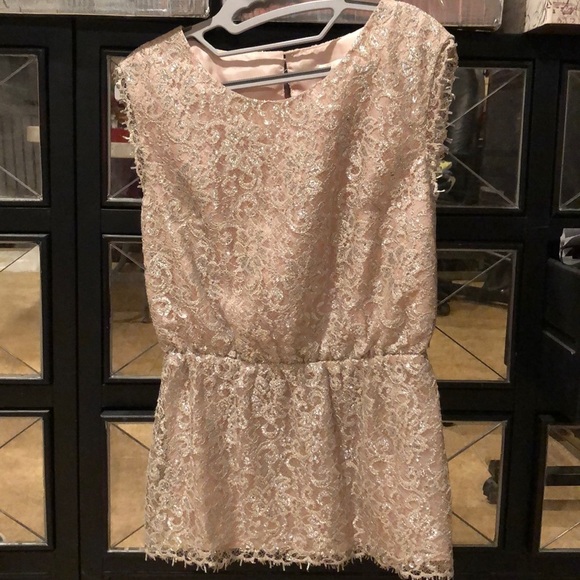 Shoshanna Metallic Lace Blouse - Picture 1 of 7